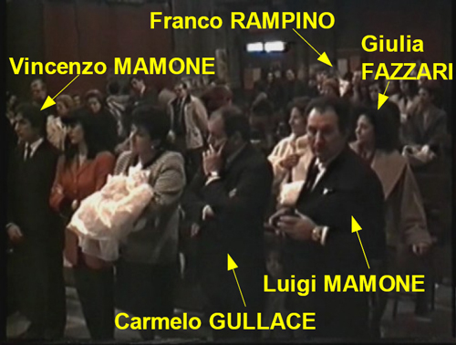 Vincenzo Mamone, Carmelo Gullace, Luigi Mamone, Giulia Fazzari, Franco Rampino