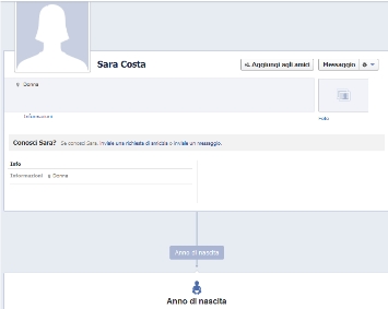 profilo fb di "Sara Costa"
