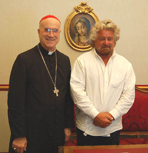 Beppe Grillo dal cardinal Bertone 