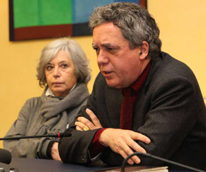 la sindaco Marta Vincenzi ed il consulente Nando Dalla Chiesa di Libera